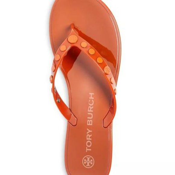 Tory Burch Women's Studded Jelly Thong Sandals - Picture 15 of 17